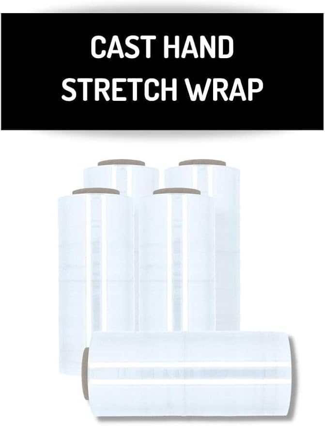 PSBM 256 Rolls 12 Inch x 1500 Feet 80 Gauge Stretch Film/Wrap, Heavy Duty Industrial Strength Clear Shrink Plastic Wrap for Moving, Packing, Shipping, Pallet Wrapping & Storage