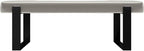 VANT Upholstered Bed Bench - Metallic Neutral Champagne - Matte Black - Contemporary Modern, Bedroom Bench Seat, Hallway, or Entryway