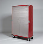 Heavy Duty Storage Solid Stainless Steel Cabinet with Lockable, Adjustable Shelf, Metal Garage Organizer (Red, 48" W x 18" D x 72" H)