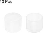 uxcell 10pcs Rubber End Caps 34mm(1.3 Inch) ID Vinyl Round End Cap Cover Screw Thread Protector Clear