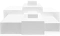 8 Pack Acrylic Risers for Display - Decorative Display Risers - White Acrylic Cubes with Hollow Bottoms
