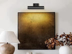 Modern 12in Bronze Picture Lights for Wall Hardwired, Black Picture Light Adjustable Picture Frames Lights Horizontal Wall Sconce for Painting, Artwork, Gallery, Bookcase Includes Bulbs