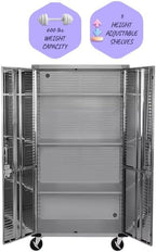 Heavy Duty Storage Solid Stainless Steel Cabinet with Lockable, Adjustable Shelf, Metal Garage Organizer (Granite, 36" W x 18" D x 72" H)