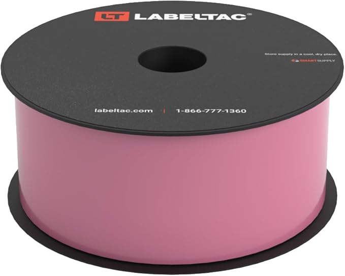 LabelTac®4 and Pro Model Indoor/Outdoor Rack Label Supply 2" x 150' Pink