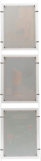 3PCS A3 Portrait Real Estate Window Advertising Display Hanging Light Box Frame Acrylic Frame Sign Holder