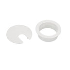 TuTuYa 6PCS Desk Grommet, Desk Grommet 2Inch(50mm) Desk Cable Grommet Desk Cable Hole Covers with Hole Saw, Ideal Solution for Office and Home Table Cable (White, 2Inch_50mm)