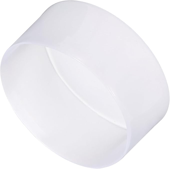 uxcell 4pcs Rubber End Caps 130mm ID Vinyl Round End Cap Cover Screw Thread Protectors Clear, 50mm Height