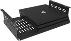 JINGCHENGMEI Under Desk Computer Mount for Small Form Factor SFF Computers and PCs,Using Space 17.3" x H 4" x D 12", Compatible with PlayStation 4, PS4 Slim, PS4 Pro,Gaming Under Desk(4inch High)