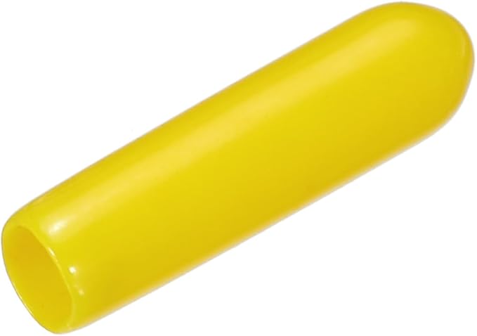 uxcell 20pcs Rubber End Caps 3mm(1/8") ID Vinyl PVC Round Tube Bolt Cap Cover Screw Thread Protectors Yellow