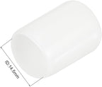 uxcell 10pcs Rubber End Caps 14.5mm ID Vinyl Round End Cap Cover Screw Thread Protectors White