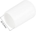 uxcell 10pcs Rubber End Caps 12.5mm ID Vinyl Round End Cap Cover Screw Thread Protectors White