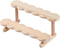 Double Deck Wooden Display Riser Stand, Minifigures Doll Model Organizer Stand,Small Plant Perfume Jewelry Storage Rack for Desktop Window Sill Bar