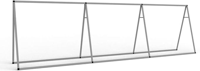 Vispronet Horizontal A-Frame Banner Stand – 3ft x 10.5ft Aluminum Outdoor Banner Holder, Portable Display for Promotional & Sporting Events, Sideline Accessories, Frame Only