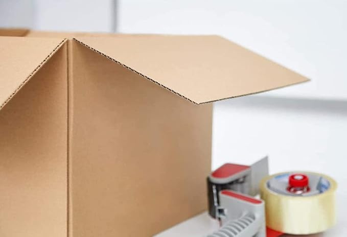 Secure Seal - 8x8x36 Pack of 25 Corrugated Cardboard Packing Shipping Mailing Moving Carton Boxes