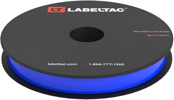 LabelTac 4 and Pro Model Indoor/Outdoor Rack Label Supply 0.5" x 150' Blue