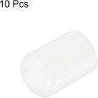 uxcell 10pcs Rubber End Caps 14mm ID Vinyl Round End Cap Cover Screw Thread Protectors White