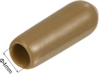 uxcell 20pcs Rubber End Caps 4mm(3/16") ID Vinyl PVC Round Tube Bolt Cap Cover Screw Thread Protectors Light Brown