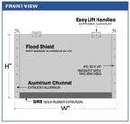 2 in 1 Bundle - Outside Mount Door Flood Barrier Shield (5127MA) + Door Flood Barrier Threshold (319MA), size: (36'' x 36'')