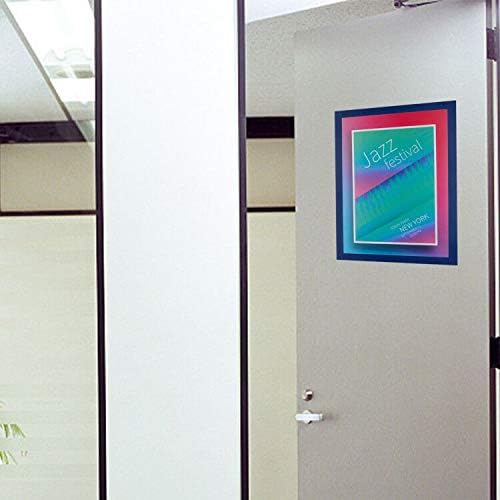 Self-Adhesive Store Sign Holder 8.5x11'' - Document Frame, Double Sided, Blue, Pack of 2