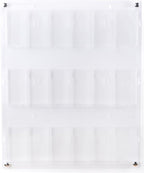 Displays2go 3-Tiered Clear Acrylic Magazine Rack, Adjustable, 9-18 Pockets - Clear (2RP9CLR)