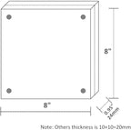 NIUBEE Square Picture Frames 8x8, Clear Acrylic Double Sided Frameless Card Print Display for Home or Office