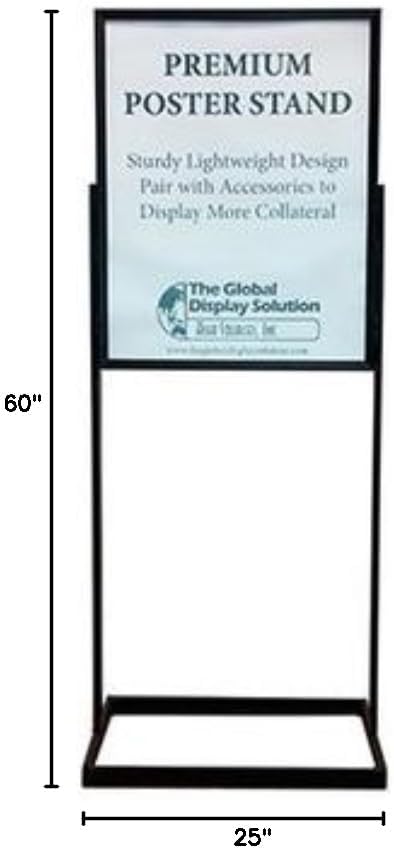 ASIA SOURCES, INC Premium Floor Sign Holder with rectangular tube base. (22"x28)