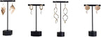 GISELA D 4Pcs Black Metal Earring T Bar Stand Retail Display Holders for Show, Jewelry Online Stores Photography Display Props (Black 4pcs)