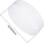 uxcell 4pcs Rubber End Caps 200mm ID Vinyl Round End Cap Cover Screw Thread Protectors Clear, 50mm Height