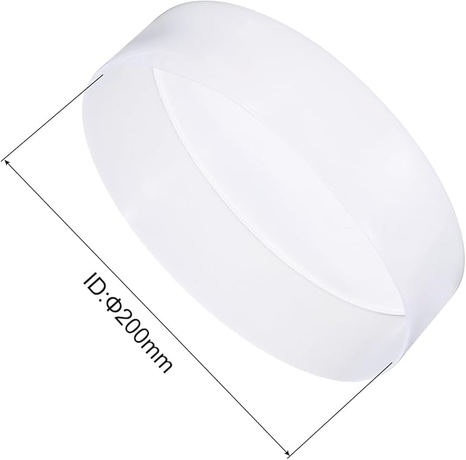 uxcell 4pcs Rubber End Caps 200mm ID Vinyl Round End Cap Cover Screw Thread Protectors Clear, 50mm Height