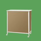 Folding Portable Promotion Counter Table - Pop Up Podium for Trade Shows, Events & Tastings, Commercial Display Booth Kiosk with Banner Stand(Size:80 * 40 * 180cm,Color:MDF Board)