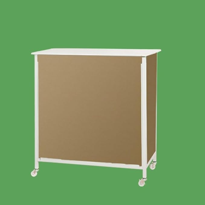 Folding Portable Promotion Counter Table - Pop Up Podium for Trade Shows, Events & Tastings, Commercial Display Booth Kiosk with Banner Stand(Size:80 * 40 * 180cm,Color:PVC Board)