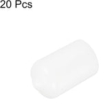 uxcell 20pcs Rubber End Caps 12.5mm(1/2 inch) ID Vinyl Round Tube Bolt Cap Cover Thread Protectors White