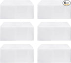 HolidayIdeas Fitted Table Clothes, 6 Pack - 48 x 24 Inch - White Rectangle Tablecloths for 4 Foot Tables, Polyester Fabric Tablecloth for Folding Table, Parties, Holiday Dinner, Wedding, Trade Show