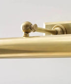 Classic Solid Brass Vintage Picture Light for Cabinet Craftsmen, Adjustable Art Illumination, 360° Movable Sconce for Framed Artwork, Wall Lighting for Paintings, Bathroom Use (Blackened Brass)