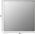 LOAAO 36x36 Inch White Metal Framed Bathroom Mirror for Wall, White Bathroom Vanity Mirror Farmhouse, Large Rounded Rectangle Mirror, Anti-Rust, Tempered Glass, Hangs Horizontally or Vertically
