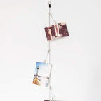 TFu Wall Hanging Photo Display, DIY Picture Photo Frame String with 12 Clips for Hanging Photos Notes and Artworks (Adjustable Alligatory Clip)