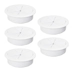 5 Pcs Desk Grommet 2-3/8" / 60 mm, Desk Hole Cover for Cables White, Cable Grommet ABS Plastic, Desk Hole Grommet for Home & Office Pc, Detachable Cable Cord Organizer