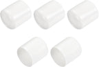 uxcell 5pcs Rubber End Caps 30mm ID Vinyl PVC Round Tube Bolt Cap Cover Screw Thread Protectors White