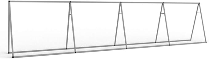 Vispronet Horizontal A-Frame Banner Stand - 3ft x 14ft Aluminum Outdoor Display for Promotional & Sporting Events, Weather-Resistant, Portable Frame Only