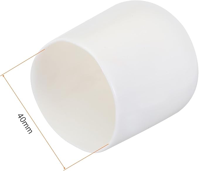 uxcell 10pcs Rubber End Caps 40mm ID Vinyl Round Tube Bolt Cap Cover Screw Thread Protectors White