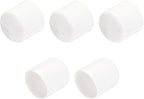 uxcell 5pcs Rubber End Caps 29mm ID Vinyl Round Tube Bolt Cap Cover Screw Thread Protectors White