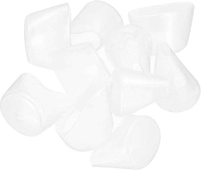 uxcell 10pcs Rubber End Caps 34mm(1.3 Inch) ID Vinyl Round End Cap Cover Screw Thread Protector Clear
