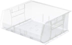 Akro-Mils 30250 AkroBins Plastic Storage Bins, Space-Saving Stackable Bins for Garage, Pantry, Craft Organization, 15" x 16" x 7", Clear, 6-Pack