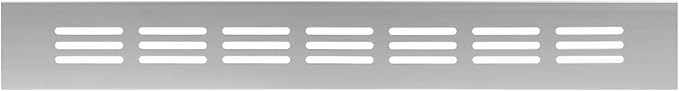 Vent Systems 11.81 x 1.57 (Outer Size) - Pack of 2 - Rectangular Door Vent - Silver Aluminum Vent Cover, Toe Kick Vent Cover - HVAC for Home, Cabinet Vent - Intake/Exhaust Door Return Air Vent