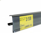 Price Tag Holder and Molding for Double Wire Cooler/Freezer Shelves | 30" Long | 1.25" High | 25 Pack | Black