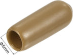 uxcell 20pcs Rubber End Caps 5mm(3/16") ID Vinyl PVC Round Tube Bolt Cap Cover Screw Thread Protectors Light Brown