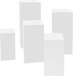 5 Pack Cake Pedestal Stands, Square Pedestal Display Plinth Pillars, Column Decoration Cube for Cake Shops, Dessert Shops, Weddings