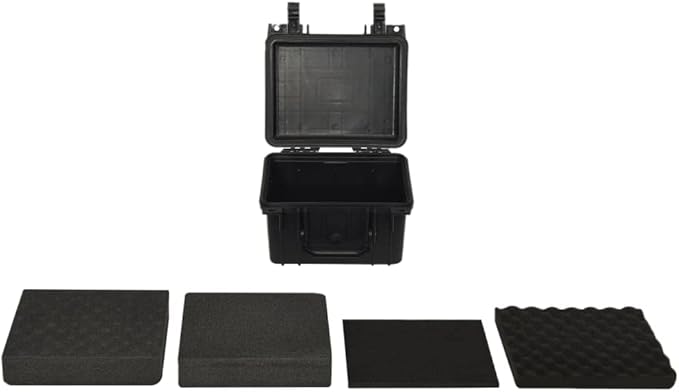 PP Portable Flight Case, Lockable Tool Box for Transportation Travelling, Protective Equipment Case, 10.6"x9.8"x7.1", -282