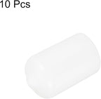 uxcell 10pcs Rubber End Caps 12.5mm ID Vinyl Round End Cap Cover Screw Thread Protectors White