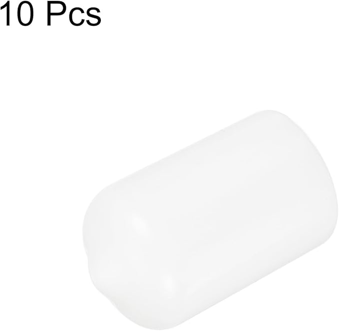 uxcell 10pcs Rubber End Caps 12.5mm ID Vinyl Round End Cap Cover Screw Thread Protectors White
